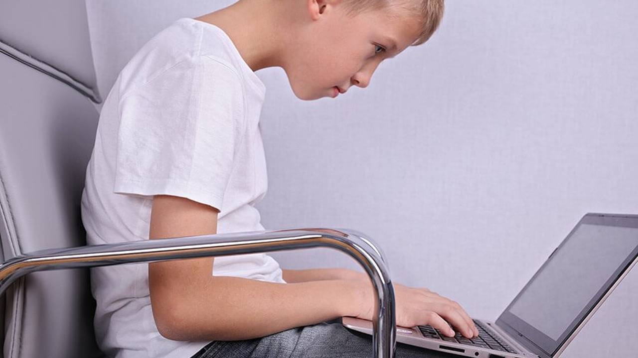 Child with back Postured