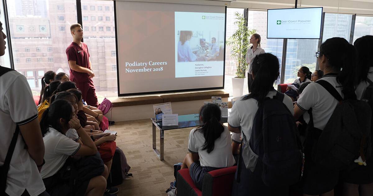 Anderson Junior College students visit East Coast Podiatry