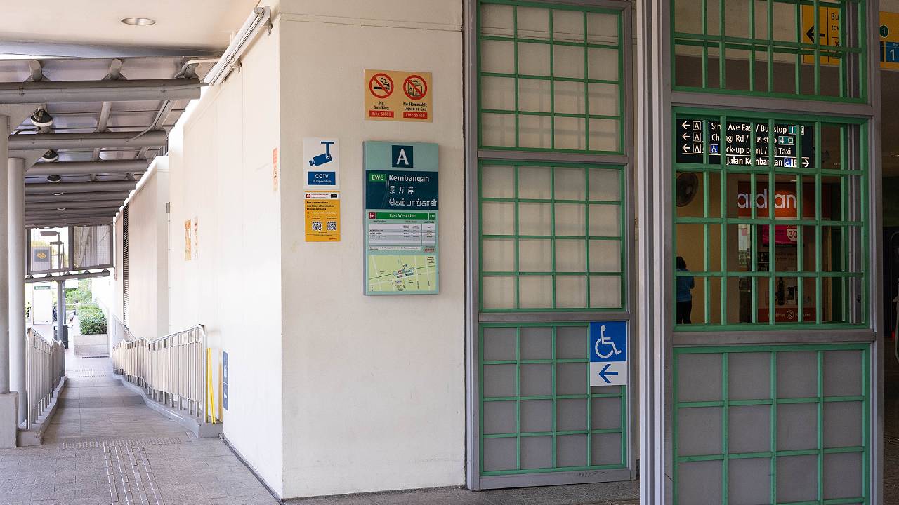 At Kembangan MRT Station, go to Exit A